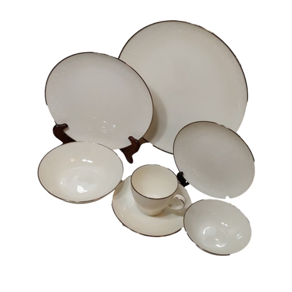 NORITAKE IVORY CHINA 7567 AMBROSIA JAPAN 7 PICE SETTING DINNER FOR 1 - Picture 7 of 11